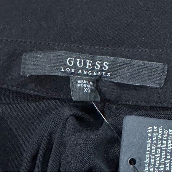 NEW Guess Mesh Long Sleeve Black Mock Neck Romper Women’s XS - Picture 5 of 5